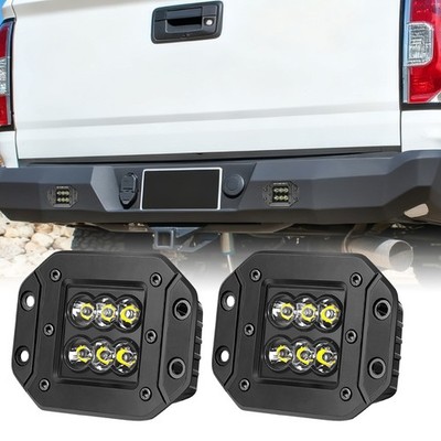 2x4.8Inch Rear Front Bumper Flush Mount LED Cube Pod Work Light Bar Spot Offroad