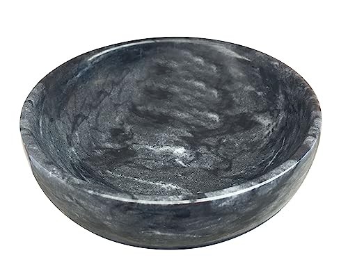 Natural Marble Decorative Bowls for Home Decor, 4.72 inch Hand-Carved - Picture 2 of 6