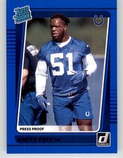 2021 Donruss Press Proof Blue Kwity Paye RC #338 IND