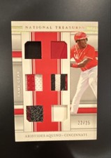 2020 Panini National Treasures - Game Gear Materials Sixes Aristides Aquino L800