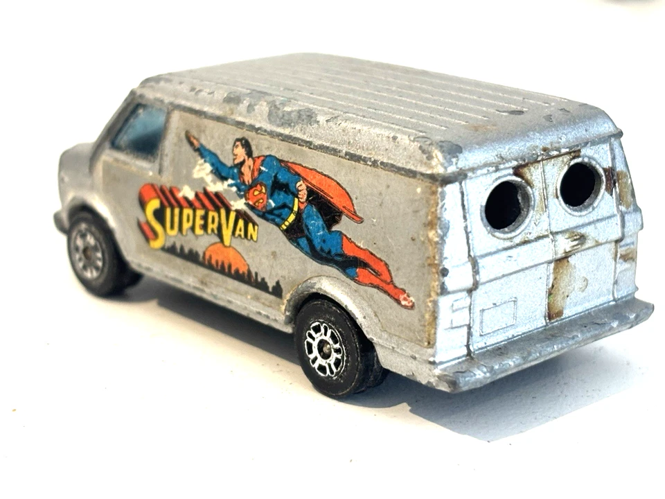 Coche de juguete Corgi Junior 1978 furgoneta Chevrolet SuperVan Superman fundido a presión 1,63 F3 Foto 3 de 4