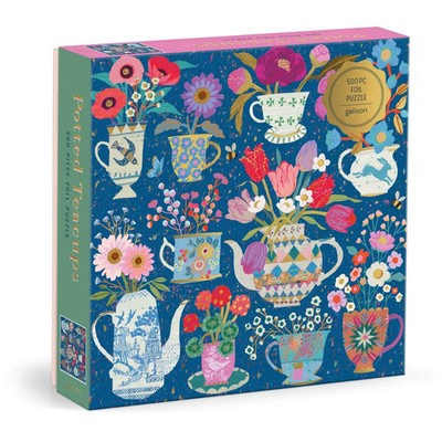 Potted Teacups 500 Piece Jigsaw Puzzle Galison New