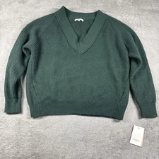 FRNCH Paris Women's Oversized Green Fuzzy Knit Sweater Size S/M New