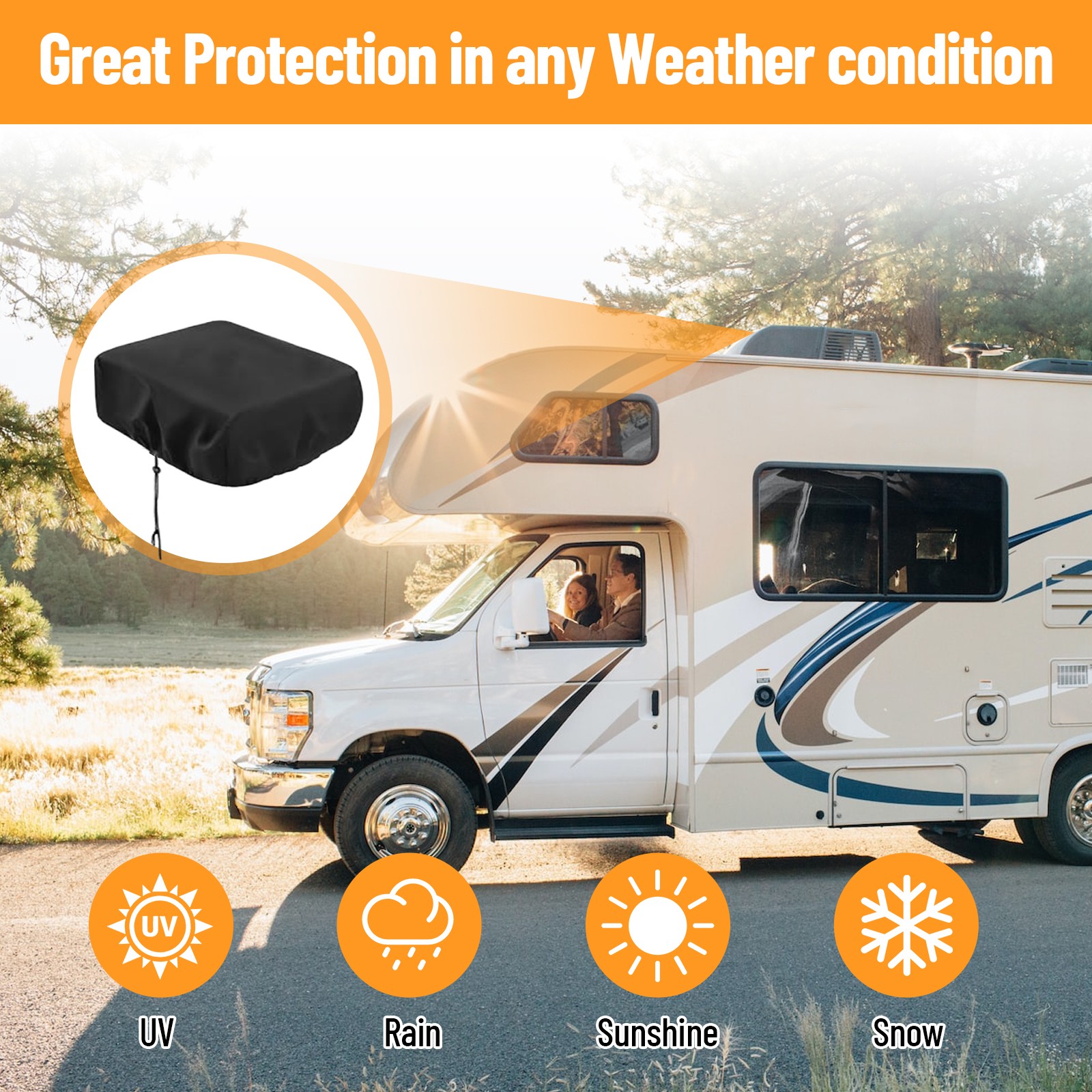 RV Air Conditioner Covers For Dometic BriskII,Coleman Mach I,II,III,Mach3 Plus