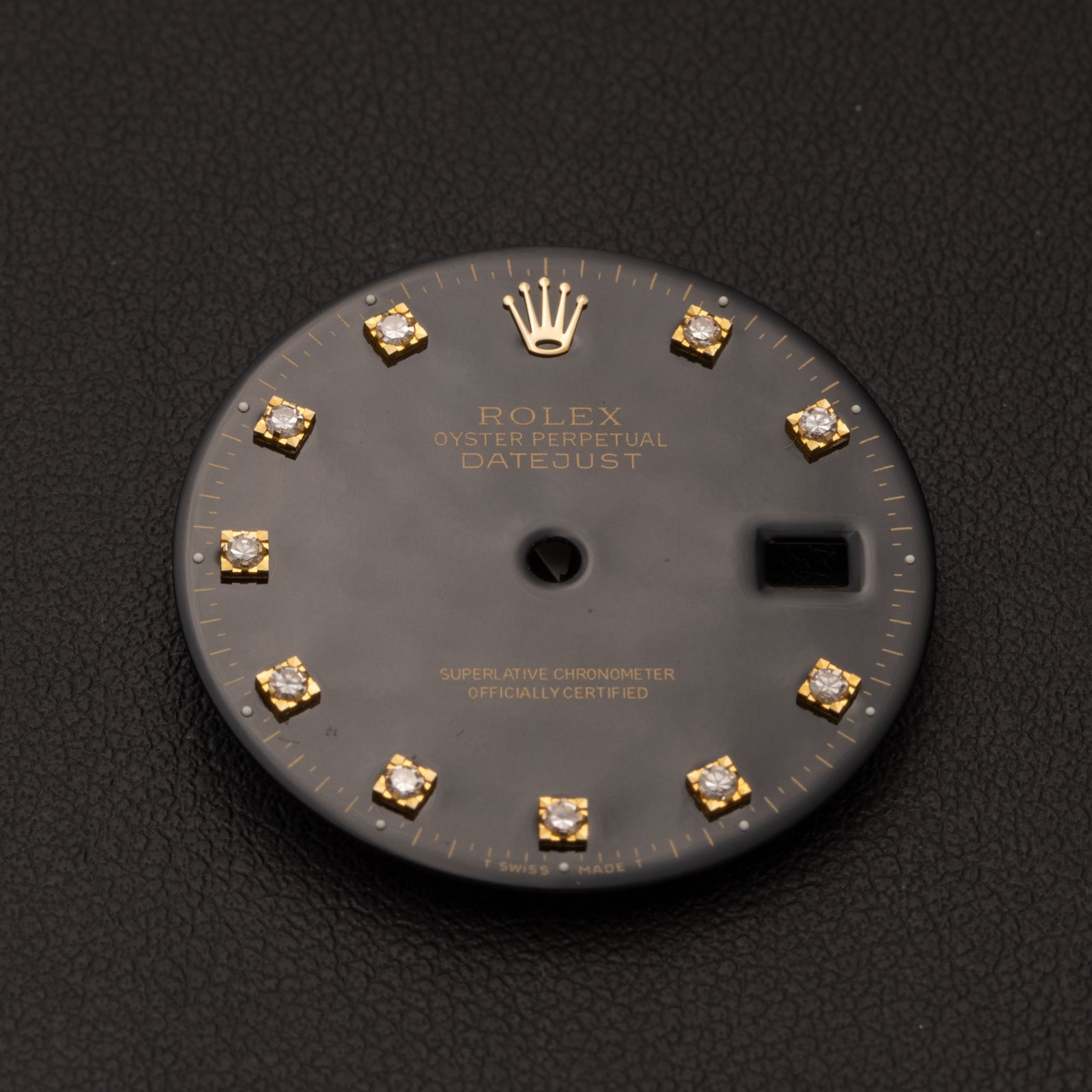 Rolex Quadrante Originale Nero Diamanti 36mm Per Orologi Datejust foto 2