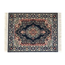 Beautiful Oriental Rug Style Mousepad, Navy Miniature Carpet Computer Blue