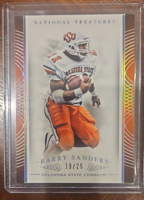 2015 Panini National Treasures College - Barry Sanders #12 Century Silver /25