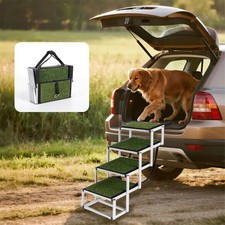 Foldable Dog Ramp for Cars SUVs Trucks Portable Pet Stairs Large Dogs Non-Slip