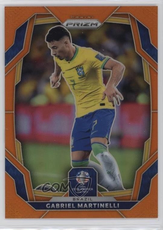 2024 Panini Prizm CONMEBOL Copa America Orange 22/25 Gabriel Martinelli #38 j3z
