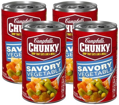 Campbell s Chunky Soup, Savory Vegetable 18.8 Oz Ounce (Pack of 4) 