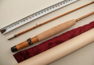 Pêche CANNE à MOUCHE 7'11p Bambou Refendu Fly rod fishing cane canna