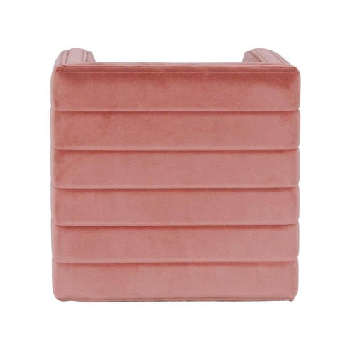 Homepop Blush Velvet Channel Decorative Ottoman - Picture 5 of 8