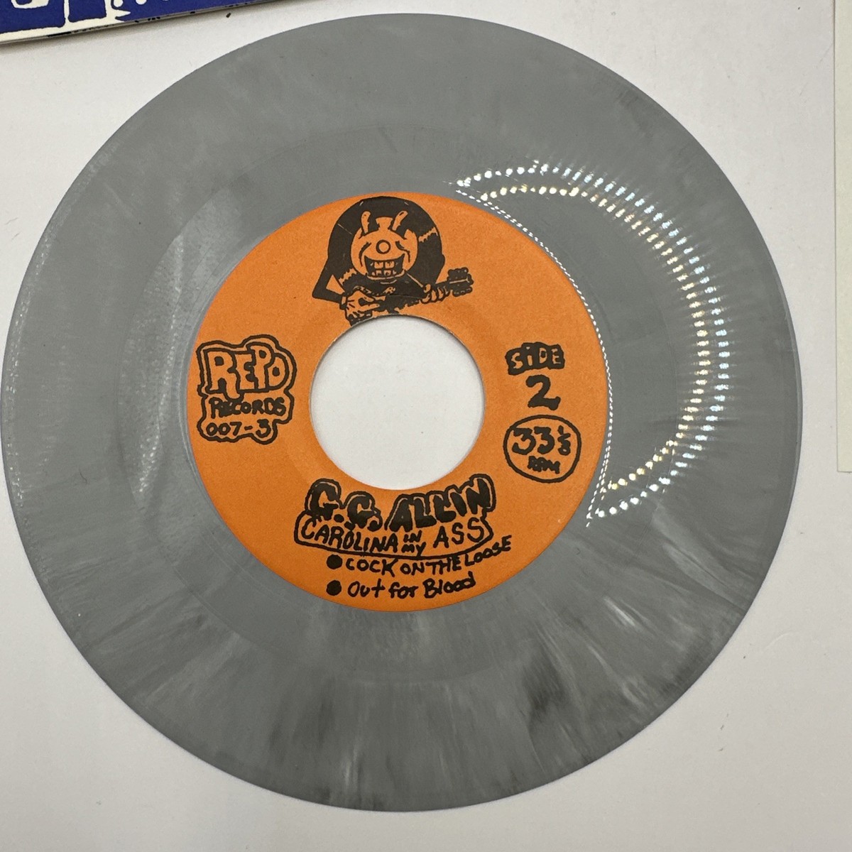 洋楽 ALI / LET NUTHIN' DIE grap gfunk GG Allin – Live Carolina In My Ass 7” EP 1982 Red Records 1st