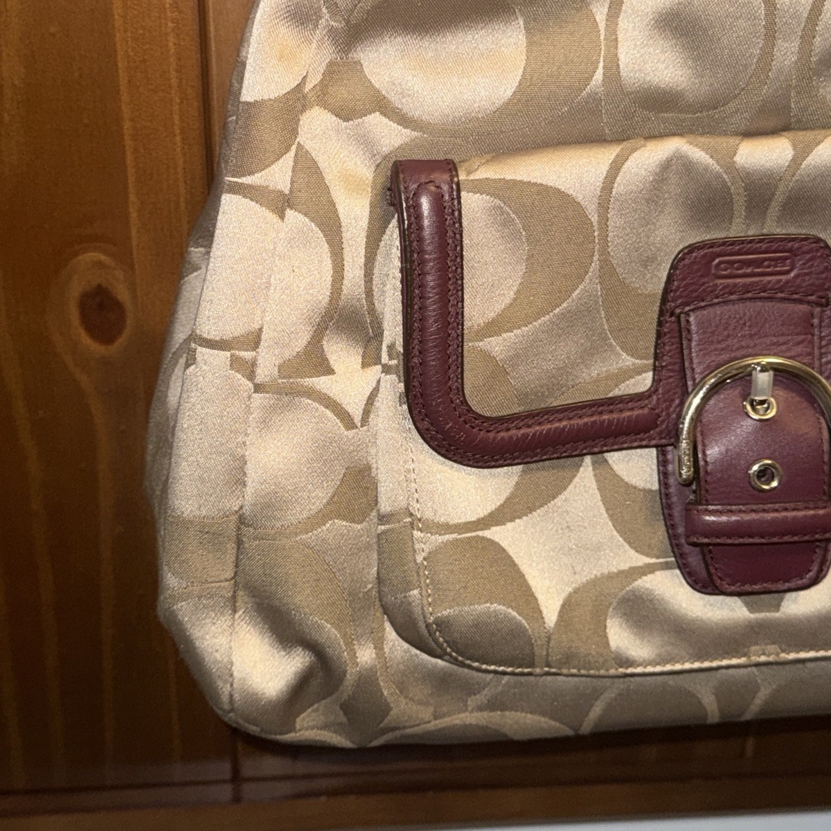 COACH キャンベル ホーボー トートバッグ COACH Bag F24742 Campbell Hobo Signature Logo Satchel Purple