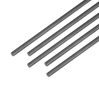 5pcs carbon black fiber rods 2mm OD x 200mm L