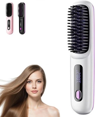 Numoya Go Brush Pro kabelloses tragbares Glätteisen, Haargobrush Pro Rechargeab