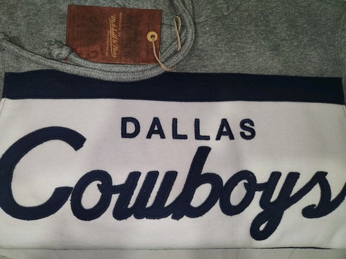 NWT Dallas Cowboys Head Coach Pullover Hoodie Size XS White Mitchell & Ness - Picture 3 of 5
