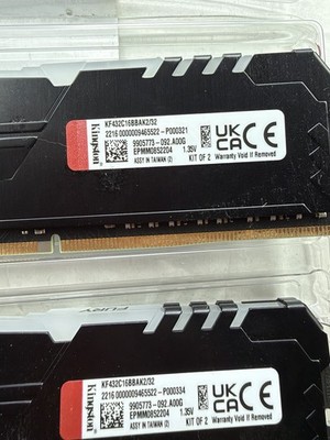 32GB (2x16GB) Kingston FURY Beast RGB 3200MT/s DDR4 CL16 Desktop Memory RAM