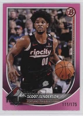 2025-26 Bowman Pink 111/175 Scoot Henderson #109 6q5