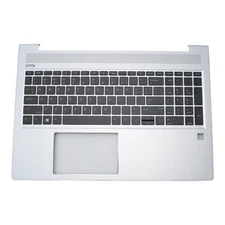New For HP ProBook 450 G6 450 G7 Silver Palmrest Backlit Keyboard L45090-001 US