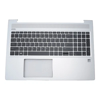 FAMFUTR New For HP ProBook 450 G6 450 G7 Silver Palmrest Backlit Keyboard L45090-001 US