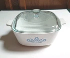 Corning Ware Blue Cornflower P 1-1/2-B Casserole Vintage w/A7C Pyrex Lid