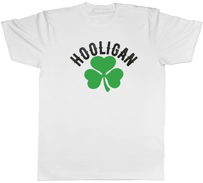 Hooligan Irish Clover Mens T-Shirt St Patrick's Day Tee Gift