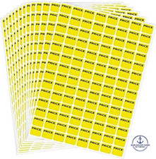 2240 Pcs Yard Sale Price Stickers, Prepriced Pricing Labels, Yellow