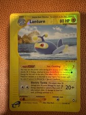 Pokemon TCG Lanturn 21/147 Aquapolis Reverse Holo carta rara giocata moderatamente