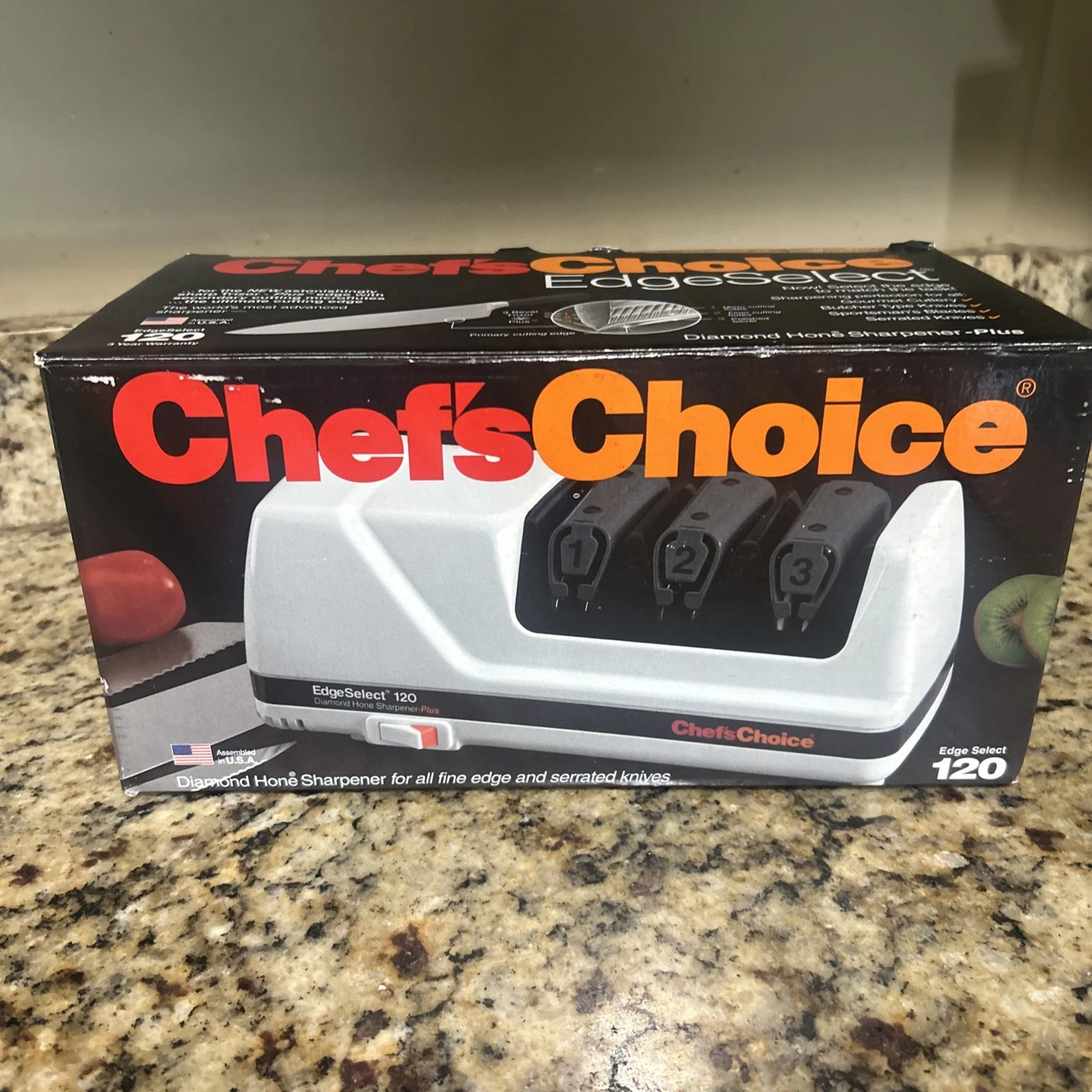 Chef's Choice EdgeSelect 120 Diamond Hone Electric Knife Sharpener New