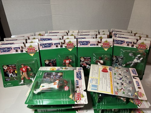 1995 Starting Lineup NFL Football Lot of 25 Figures 22 Unique 3 Dups NIB JL