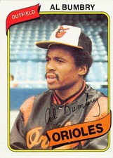 Al Bumbry 1980 Topps 65 Baltimore Orioles Baseball Card