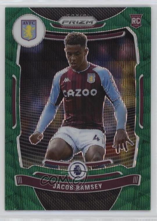 2021-22 Panini Prizm Premier League Green Wave Prizm Jacob Ramsey #133 1a11
