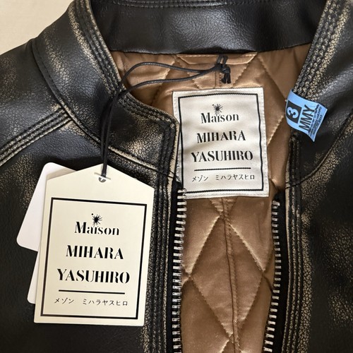 Maison Mihara Yasuhiro PVC Biker Jacket - Black - Picture 2 of 5