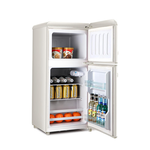 TY-FLS-80G-CREAM-H019 Retro Mini Fridge with Freezer, Cream