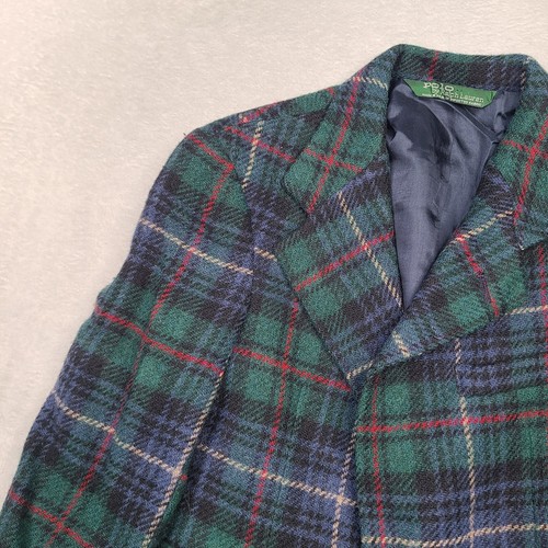 Vintage 90s 80s Polo Ralph Lauren Boys Plaid USA Union Made Blazer Jacket Sz 5 - Picture 14 of 16