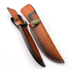 Durable Straight Knife Sheath Leather Pocket Carrying Case Belt Knife Case