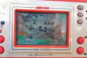 Retro game Nintendo GAME & WATCH MICKEY MOUSE Wide Screen MC-25 with , no lid