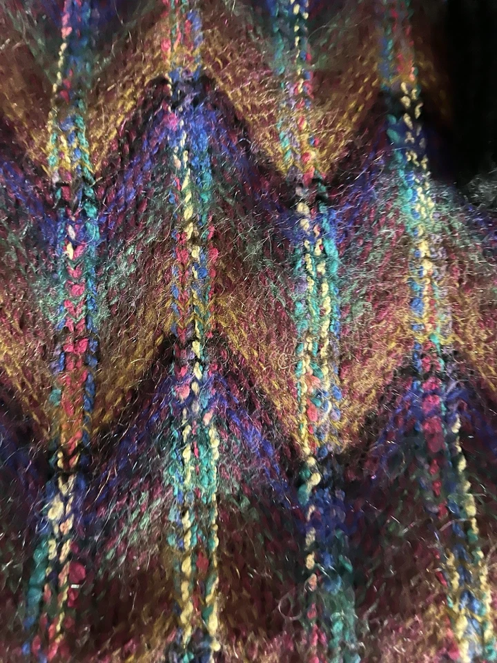 复古 Yarnworks Coogi 毛衣女式 XL 码针织人字形 90 年代 80 年代针织复古 — 第 3/4 张图片