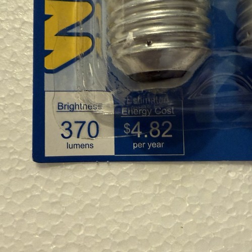 GE Glühbirnen 40 Watt gebogene Spitze kristallklar mittlerer Sockel dekorativ 2er Pack NEU - Bild 3 von 4