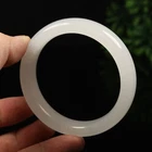 57mm Grade A 100% Natural White Jade Bangle Bracelet Chinese Guizhou Jade RK7834