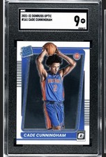 2021 Donruss Optic Cade Cunningham Rated Rookie #161 SGC 9 Rookie RC