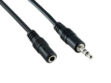 12ft 3.5mm Male to 3.5mm Female Stereo Audio Extension Cable, Black