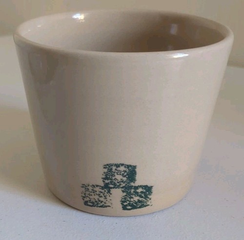 Vintage Yesteryears Steinzeug Keramik 2 Stück Topf Dip Kühler handgedrechselt bemalt - Bild 4 von 5