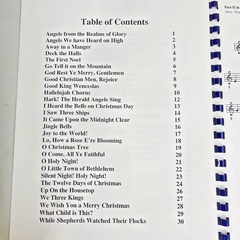 28 Christmas Carols for French Horn Quartet Parts I-IV in F Music Book Scores - Image 4 of 4