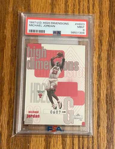 1997 Upper Deck High Dimensions Michael Jordan #HD23  /2000 PSA 9 Mint Card
