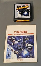 Asteroids (New Custom Label) +Manual for Atari 2600 TESTED WORKS