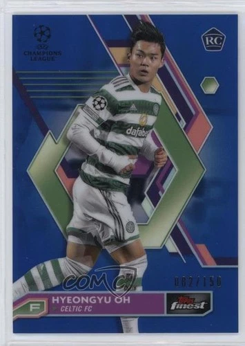 2022 Finest UEFA Club Competitions Blue Refractor /150 Hyeongyu Oh #78 Rookie RC