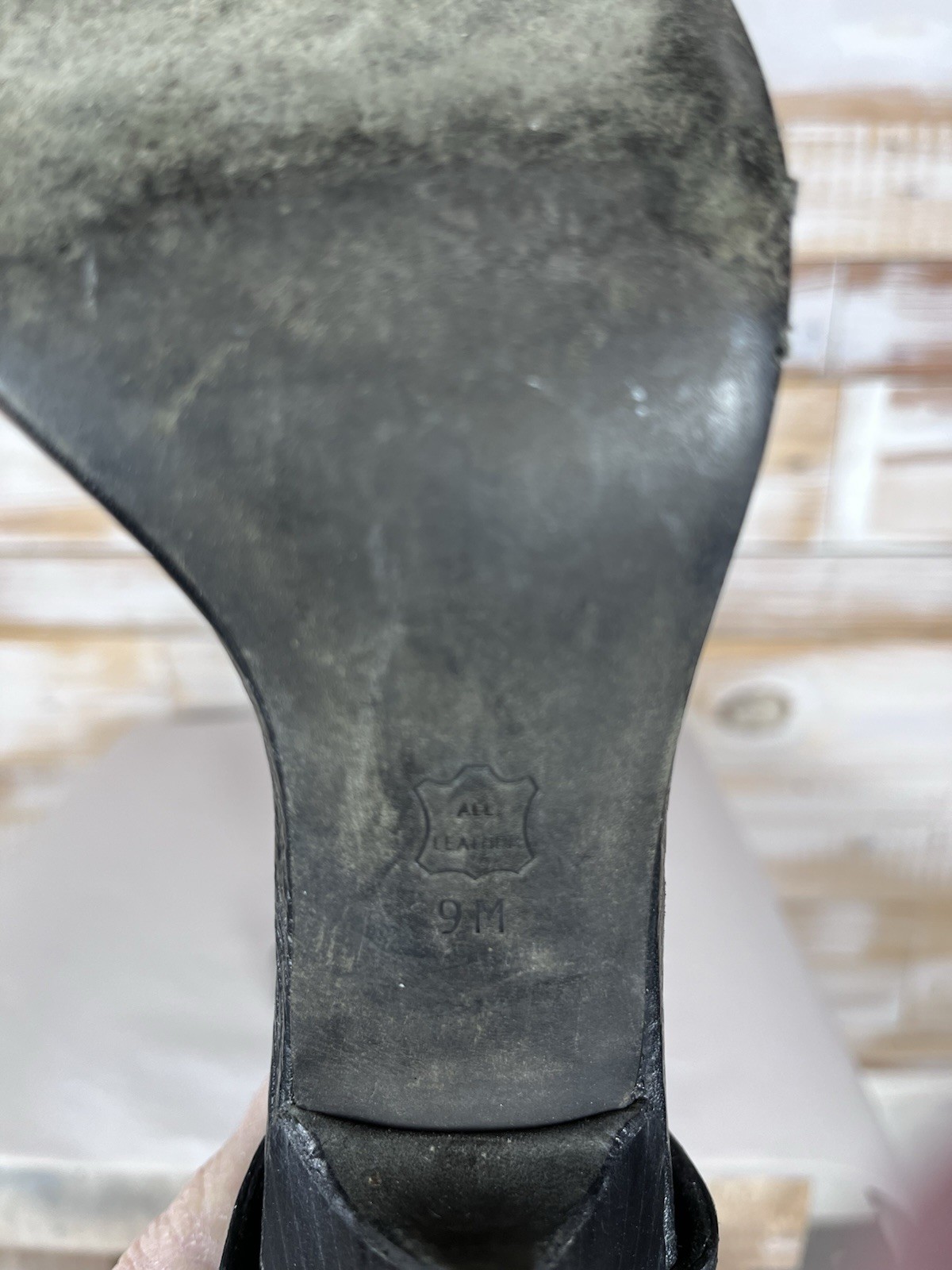 Tory Burch Peep Toe Ankle T-Strap Heels Women’s 9M Black Textured thumbnail 11