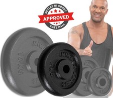 2x 5 Kg Hantelscheiben Gewichte Gewichtsscheiben Gusseisen Scheiben 30mm Set